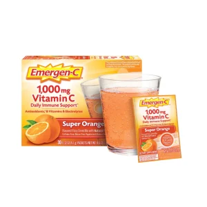 Emergen-C 1000Mg Polvo de vitamina C para apoyo inmunológico Super naranja - 30 unidades
