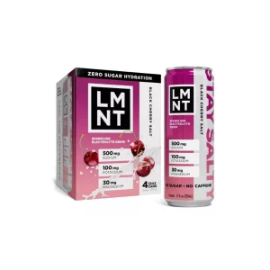 Bebida Electrolítica LMNT Cereza Negra Sin Azúcar 4 x 355 ml