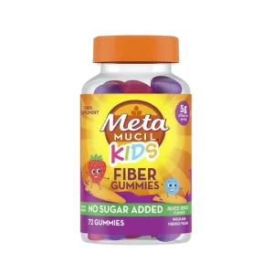 Metamucil Gomitas de fibra niños para la salud digestiva, sabor a bayas mixtas, 72 unidades
