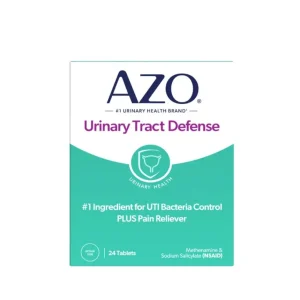 AZO defensa del tracto urinario, protección antibacteriana 24 unidades