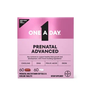 Multivitamínico prenatal avanzado One A Day 60+60 unidades