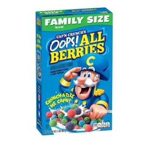 Cereal  Capitan Crunch All Berries Azul de 480 grs