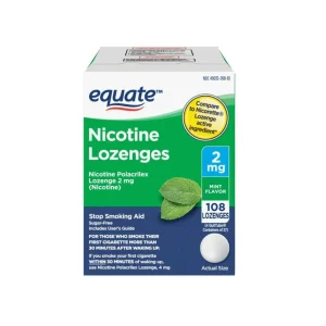 Equate pastillas de Nicotina sabor Menta 4mg, 108 unidades