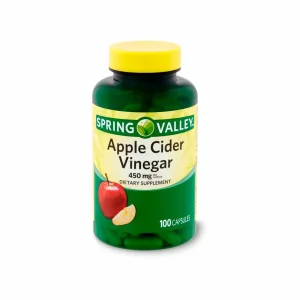 Spring Valley Cápsulas de vinagre de sidra de manzana , 450 mg, 100 unidades
