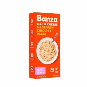 Banza Conchas de garbanzo y queso cheddar blanco sin gluten 156gr