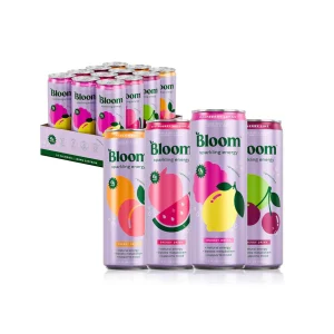 Bebida energética Bloom Sparkling Energy 0 azúcar, sabores variados 12 pack