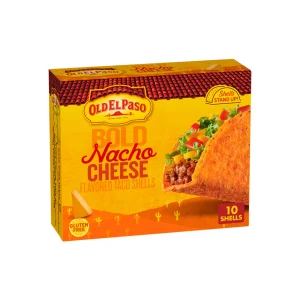Old El Paso Stand 'N Stuff Bold Nacho Shells para tacos con sabor a queso, 10 unidades