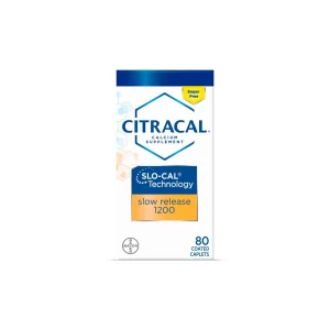Citracal de liberación lenta 1200 mg de calcio con vitamina D3, 80 unidades
