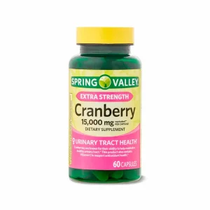Spring Valley capsulas suplemento de arándano extra fuerte 15,000 mg, 60 unidades