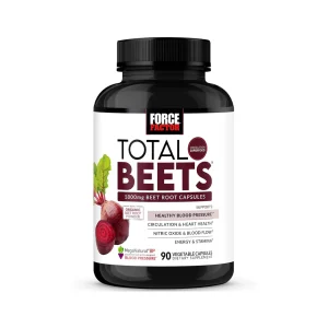 Cápsulas Total Beets Force Factor con remolacha 1800 mg, 90 cápsulas