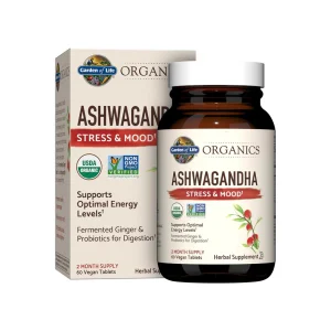 Suplemento Ashwagandha Garden of Life con Probióticos 60 tabletas
