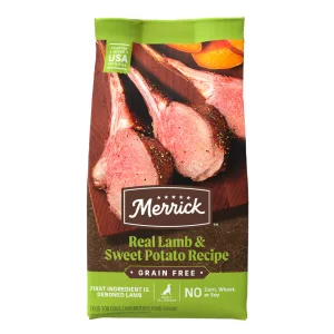 Croquetas Merrick Granos saludable sabor cordero para perros adultos 9.9kg