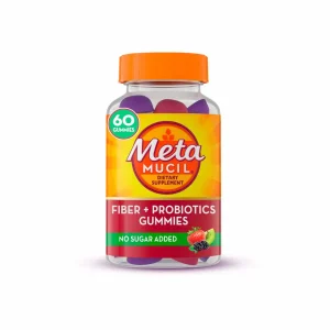 Metamucil gomitas suplemento de fibra y probióticos, sin azúcar añadido, 60 unidades