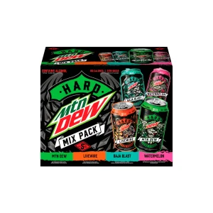 Hard MTN Dew Bebida sin azúcar con alc, clásica 12 latas