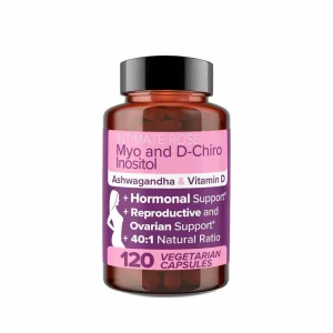 Myo-inositol & D-Chiro Inositol Equilibrio hormonal y apoyo ovárico saludable para mujeres 120 capsulas veganas