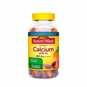 Nature Made Calcio 500 mg con vitamina D3 gomitas de soporte óseo 100 unidades