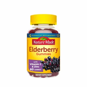 Nature Made Elderberry con vitamina C gomitas, 60 unidades