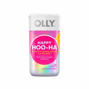 OLLY Happy Hoo-Ha, probiótico para mujeres, salud vaginal, 25 unidades