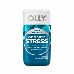OLLY Ultra Strength Goodbye suplemento para aliviar el estrés con Ashwaganda, 60 unidades