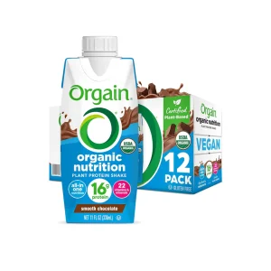 Batido nutricional vegano orgánico sabor chocolate Orgain 12 pack