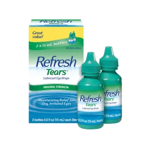 Refresh tears lubricant eye drops 2 botellas 15ml c/u