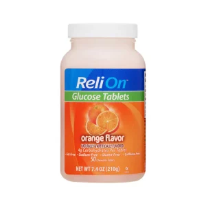 Tabletas de glucosa ReliOn sabor naranja 50 unidades