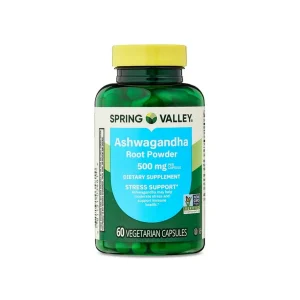 Spring Valley Ashwagandha polvo de raíz 500 mg, 60 cápsulas