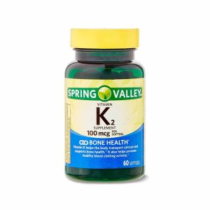 Spring Valley vitamina K2 cápsulas de gel 100 mcg, 60 unidades