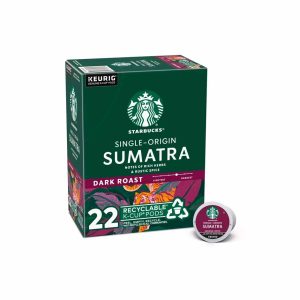 Starbucks Sumatra Dark Roast cápsulas Keurig K-Cup 22 pods